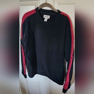 Seattle Cotton Works Sweater, Men's Large, Black Red, Fleece, Vintage 2000